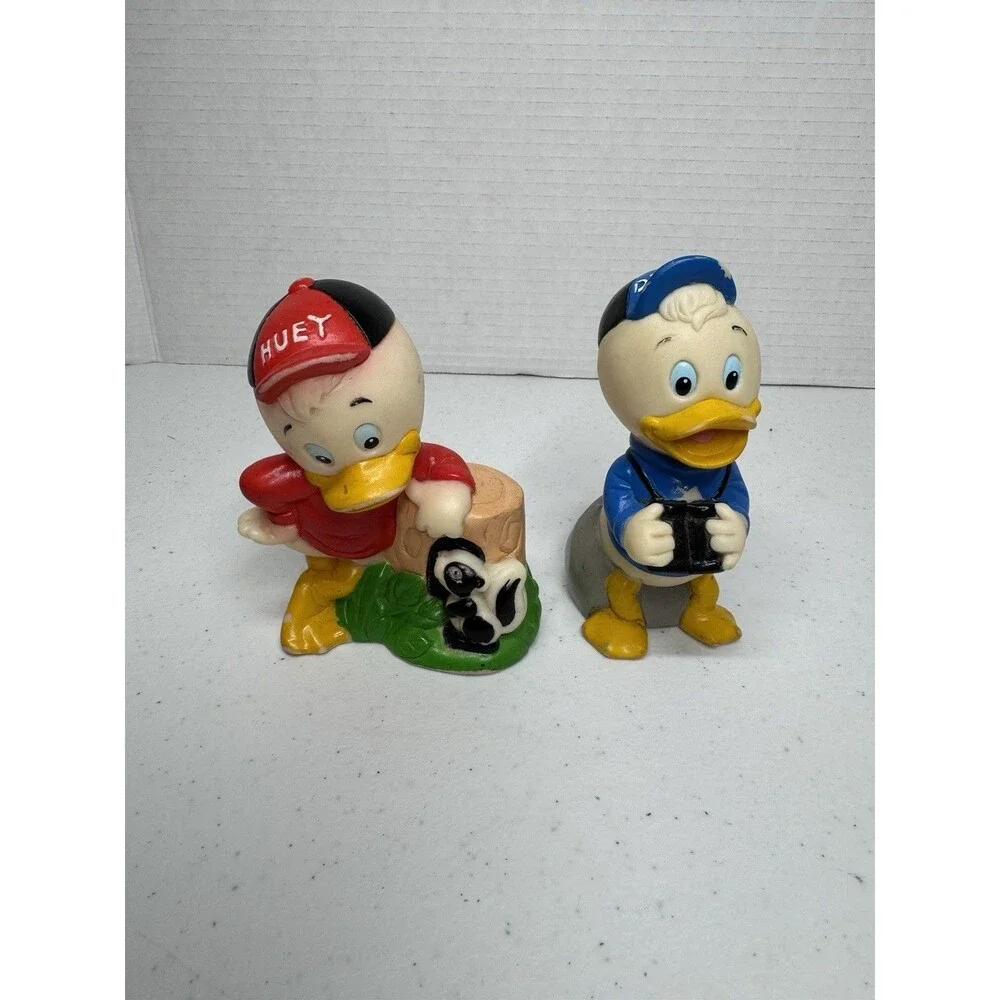 The Walt Disney Co. Huey Dewey Ducks Vintage Shelcore Rubber Squeak Toy
